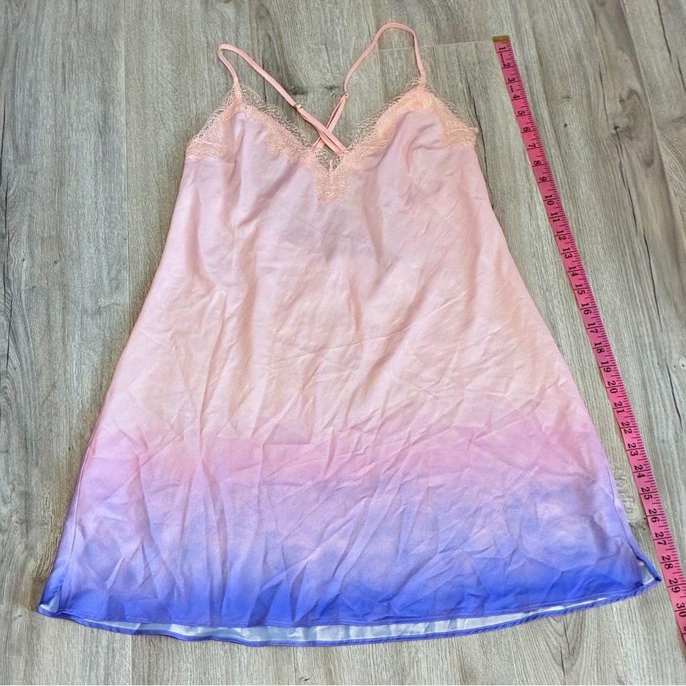 Victoria's Secret Ombré Pink and Purple Chemise with Lace Detailing - Picture 3 of 8